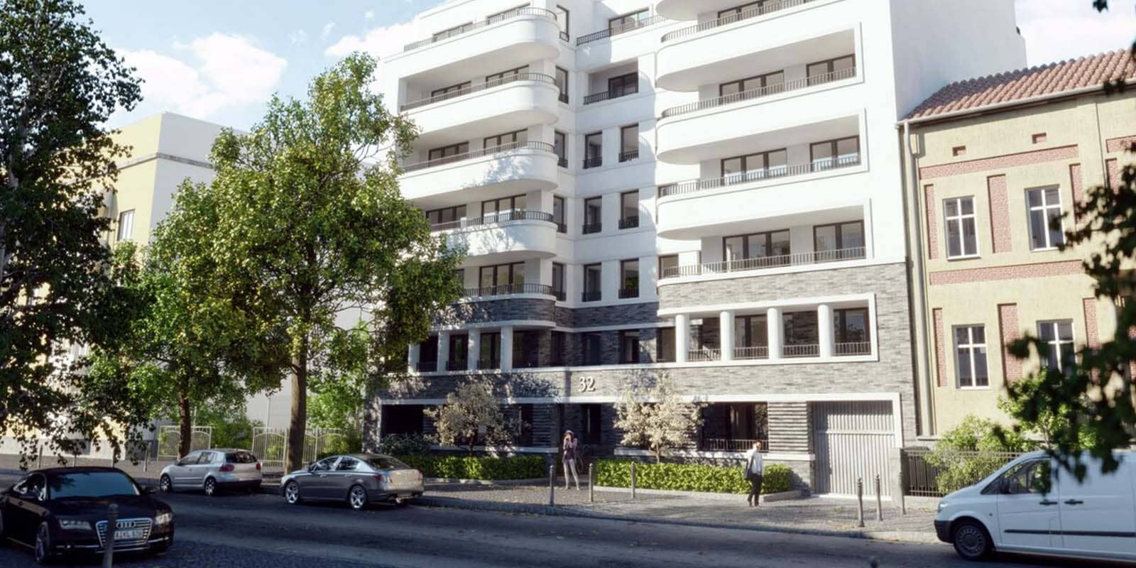 Квартира-студия 54 м² в Берлине под аренду с доходом в новостройке